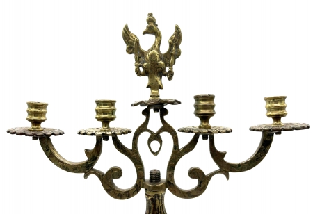 Świecznik czteroświecowy z orłem 