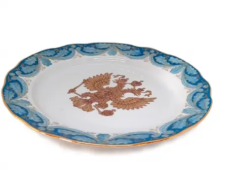 Kolekcjonerski talerz porcelanowy z Dwugłowym Orłem 
