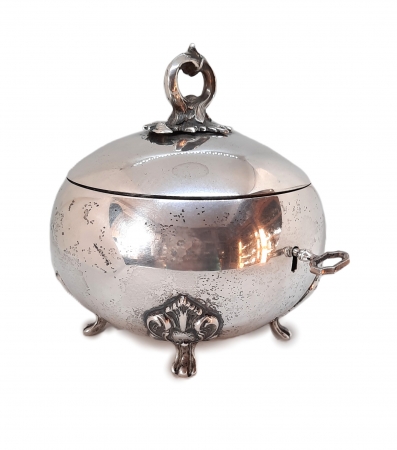 Srebrna cukiernica na kluczyk