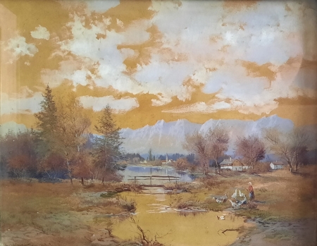 Pejzaż z gesiareczką