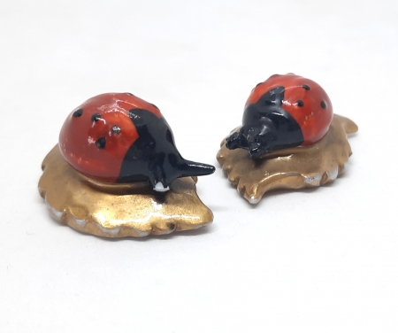 Para porcelanowych figurek Biedronki, Rudolstadt Volkstedt I poł. XX w.