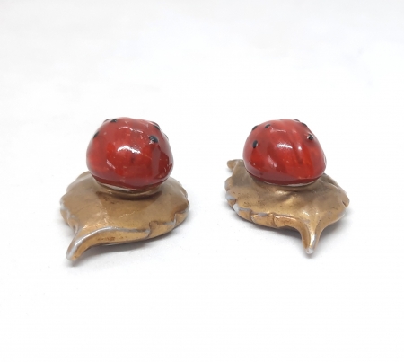 Para porcelanowych figurek Biedronki, Rudolstadt Volkstedt I poł. XX w.