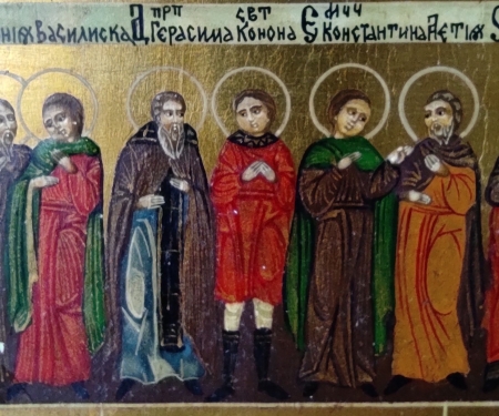 MENOLOGION, Ikona kalendarzowa. Rosja, kon. XIX w.