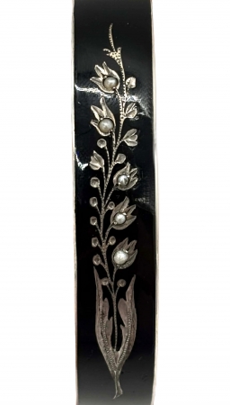 Bransoletka srebrna z motywem konwalii