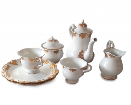 Zestaw porcelany do herbaty sygn. Miśnia