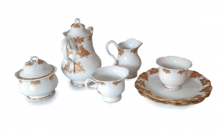 Zestaw porcelany do herbaty sygn. Miśnia