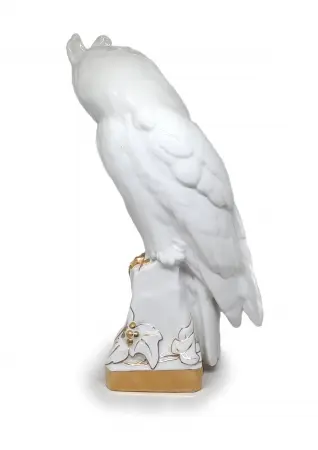Figurka porcelanowa Sowa uszata proj. Fritz Klee, Hutschenreuther ok. 1920 roku
