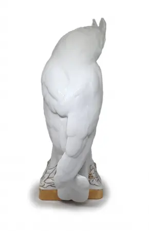 Figurka porcelanowa Sowa uszata proj. Fritz Klee, Hutschenreuther ok. 1920 roku
