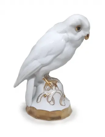 Figurka porcelanowa Sowa proj. Fritz Klee, Hutschenreuther ok. 1920 roku