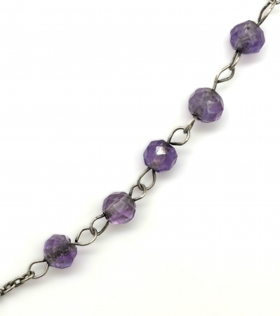 Różaniec z ametystów 