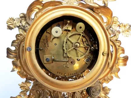 Zegar kominkowy neorokokowy, Francja ok. 1890