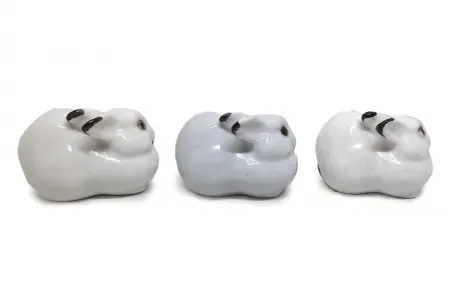 Figurki porcelanowe Zajączek, Łomonosow II poł. XX w.