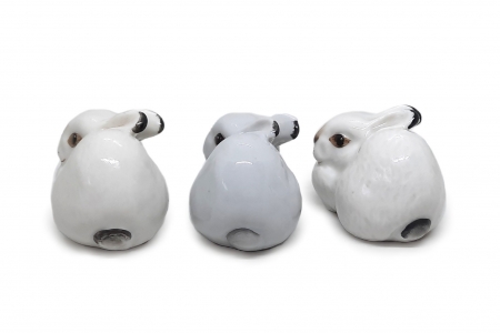 Figurki porcelanowe Zajączek, Łomonosow II poł. XX w.