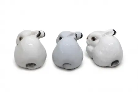 Figurki porcelanowe Zajączek, Łomonosow II poł. XX w.
