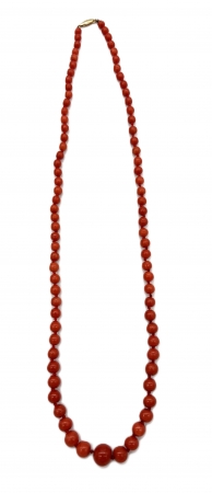 Naszyjnik z korali toczonych