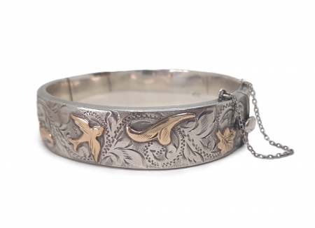 Srebrne bransoletki obręcze