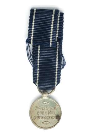 Miniatura medalu Polska Swemu Obrońcy - Medal Morski