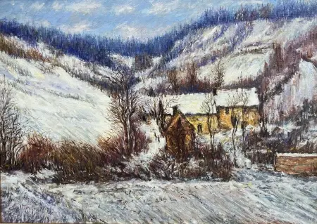 Zapadlisko w śniegu (Istebna)