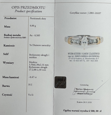 Pierścionek z diamentami 