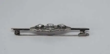 Broszka złoto - srebrna z diamentami