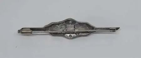 Broszka złoto - srebrna z diamentami