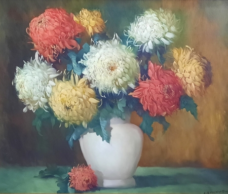 Chryzantemy w wazonie