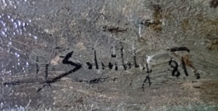 Pejzaż wiejski ze stawem 1881