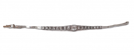 Bransoletka złota z elementami platyny i brylantami; lata 20./30. XX w.