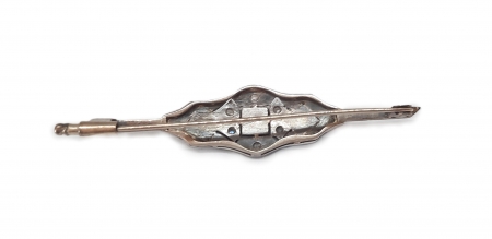 Broszka złoto - srebrna z diamentami