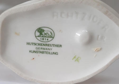 Figurka porcelanowa Czapla, proj. Hans Achtziger, Hutschenreuther II poł. XX w.