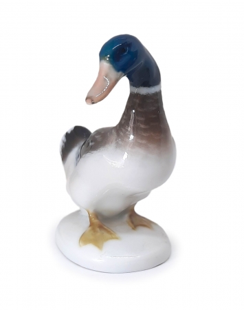 Figurka porcelanowa Kaczor proj. Karl Himmelstoss, Niemcy, Rosenthal II poł. XX w.