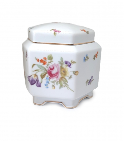 Porcelanowa bomboniera z pokrywą, Rosenthal lata 20./30. XX w.