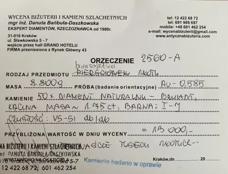 Bransoletka złota z diamentami