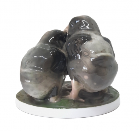 Figurka porcelanowa Para piskląt proj. Hulda Krebs, Rosenthal lata 1915-1918