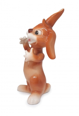 Figurka porcelanowa Królik Hops z serii komiksowej Fix i Foxi autorstwa Rolfa Kauki, Goebel lata 50./60. XX w.