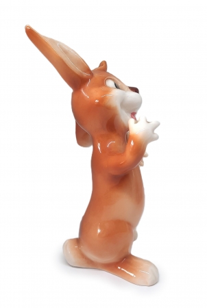 Figurka porcelanowa Królik Hops z serii komiksowej Fix i Foxi autorstwa Rolfa Kauki, Goebel lata 50./60. XX w.