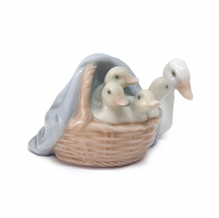 Figurka porcelanowa Kaczątka proj. Juan Huerta, Lladro lata 70. XX w.