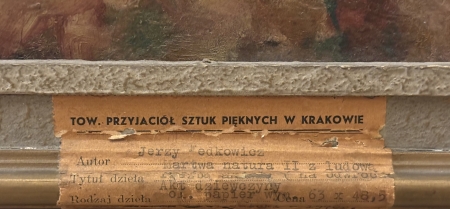 Obraz dwustronny - AKT SIEDZĄCEJ KOBIETY i MARTWA NATURA