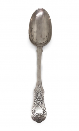Srebrna łyżka do zupy, Rosja, Petersburg, Adam Juden 1853 r.