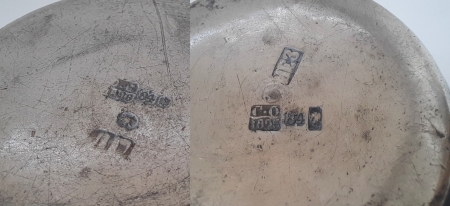 Srebrne kubki kiduszowe kon. XIX w.