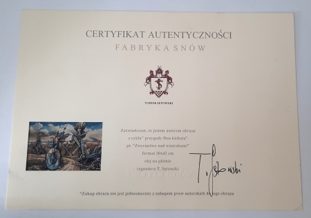 Z cyklu Przygody Don Kichota - Zwycięstwo nad wiatrakami