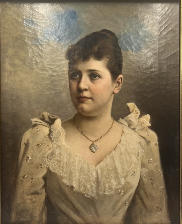  PORTRET BARONOWEJ Z DIAMENTOWYM WISIOREM