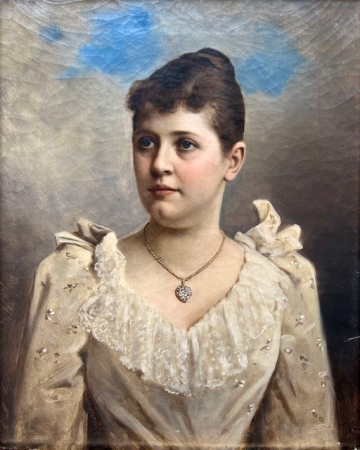 'PORTRET BARONOWEJ Z DIAMENTOWYM WISIOREM 