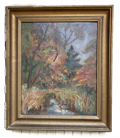 Nad stawem w ogrodzie botanicznym