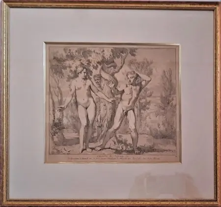 Adam i Ewa wg Gerard de Lairesse (1640/41-1711) (tablica nr 3 - oznaczenie w prawym dolnym narożniku)