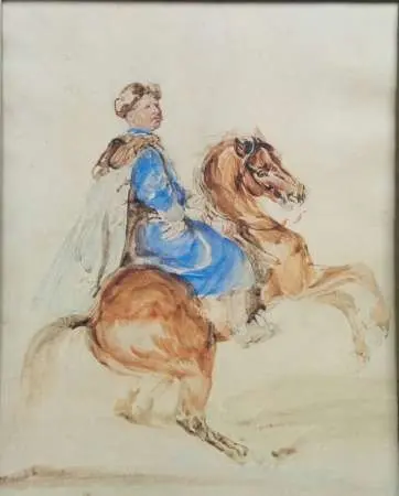 Jeździec polski na koniu