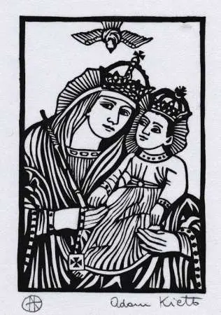 Matka Boska Szkaplerzna, wg obrazu z kościoła Bożego Ciała w Poznaniu