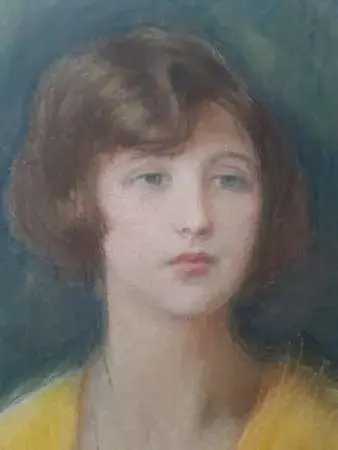 Portret kobiety w żółtej sukni